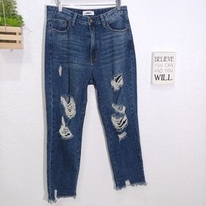 JBD distress Girlfriend with Destroyed Hem Sz.27